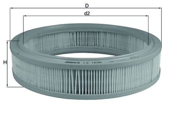 Gaisa filtrs KNECHT LX 1638 1