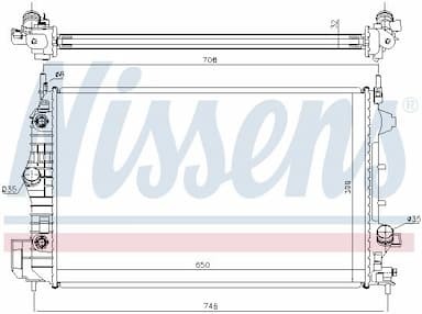 Radiators, Motora dzesēšanas sistēma NISSENS 63113A 5