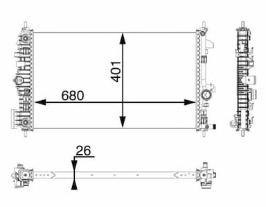 Radiators, Motora dzesēšanas sistēma MAHLE CR 927 000P 2