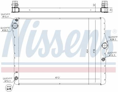 Radiators, Motora dzesēšanas sistēma NISSENS 60779 6