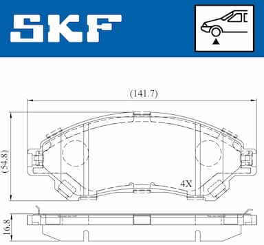 Bremžu uzliku kompl., Disku bremzes SKF VKBP 80239 A 2