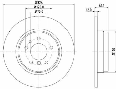 Bremžu diski HELLA 8DD 355 127-111 4