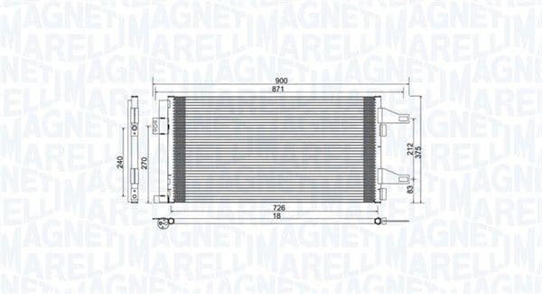 Kondensators, Gaisa kond. sistēma MAGNETI MARELLI 350203761000 1