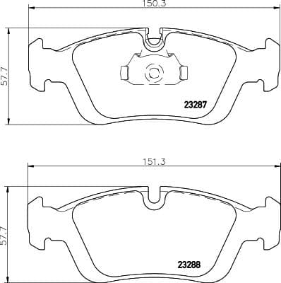 Bremžu uzliku kompl., Disku bremzes HELLA 8DB 355 008-741 1