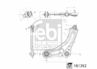 Neatkarīgās balstiekārtas svira, Riteņa piekare FEBI BILSTEIN 181392 2