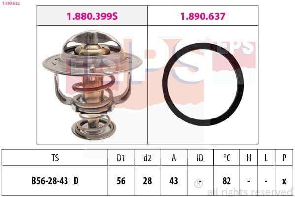 Termostats, Dzesēšanas šķidrums EPS 1.880.522 1