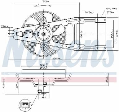 Ventilators, Motora dzesēšanas sistēma NISSENS 85139 6