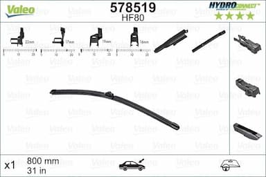 Stikla tīrītāja slotiņa VALEO 578519 1