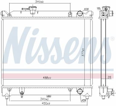 Radiators, Motora dzesēšanas sistēma NISSENS 64079 6