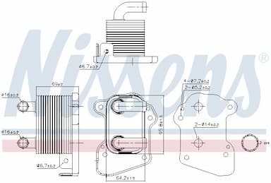 Eļļas radiators, Motoreļļa NISSENS 90978 6