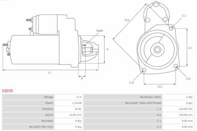 Starteris AS-PL S3035 5