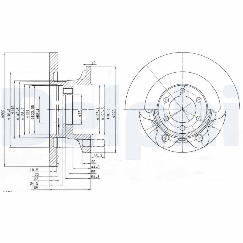 Bremžu diski DELPHI BG9722 1