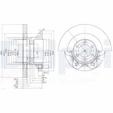 Bremžu diski DELPHI BG9722 1