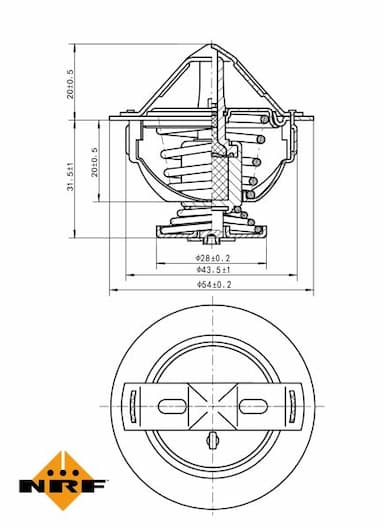 Termostats, Dzesēšanas šķidrums NRF 725060 5