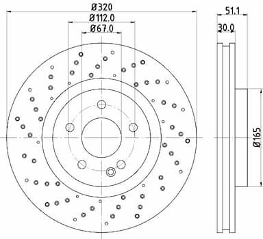 Bremžu diski HELLA 8DD 355 120-351 4