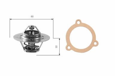 Termostats, Dzesēšanas šķidrums GATES TH12480G1 1