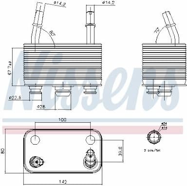 Eļļas radiators, Automātiskā pārnesumkārba NISSENS 90678 6