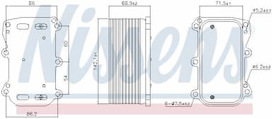 Eļļas radiators, Motoreļļa NISSENS 91253 5