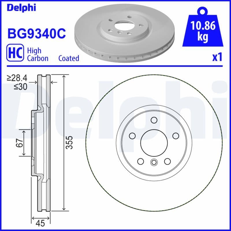 Bremžu diski DELPHI BG9340C 1