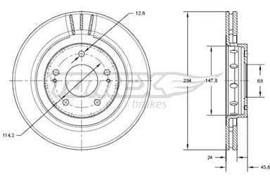 Bremžu diski TOMEX Brakes TX 71-74 1