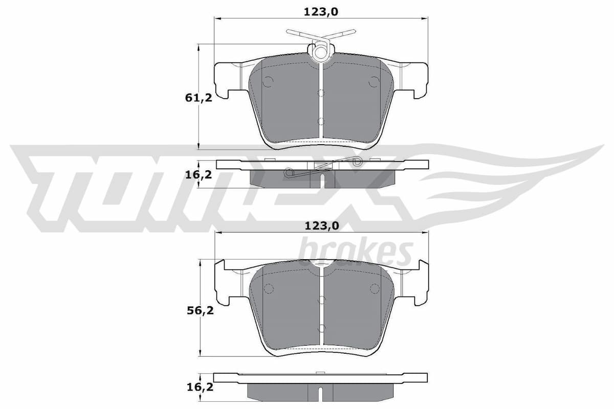 Bremžu uzliku kompl., Disku bremzes TOMEX Brakes TX 17-05 1