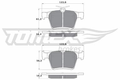 Bremžu uzliku kompl., Disku bremzes TOMEX Brakes TX 17-05 1