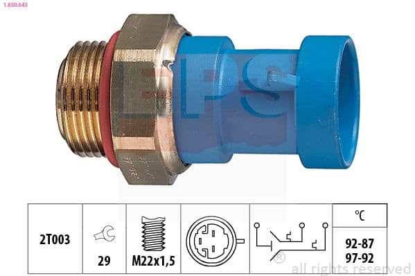 Termoslēdzis, Radiatora ventilators EPS 1.850.643 1