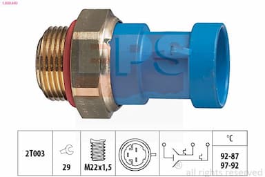 Termoslēdzis, Radiatora ventilators EPS 1.850.643 1