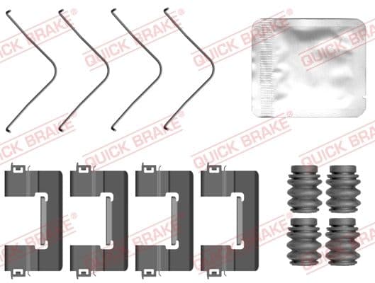 Piederumu komplekts, Disku bremžu uzlikas QUICK BRAKE 109-0163 1