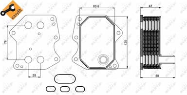 Eļļas radiators, Motoreļļa NRF 31212 5