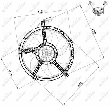 Ventilators, Motora dzesēšanas sistēma NRF 47509 3