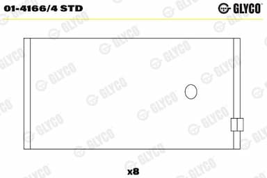 Klaņa gultnis GLYCO 01-4166/4 STD 1