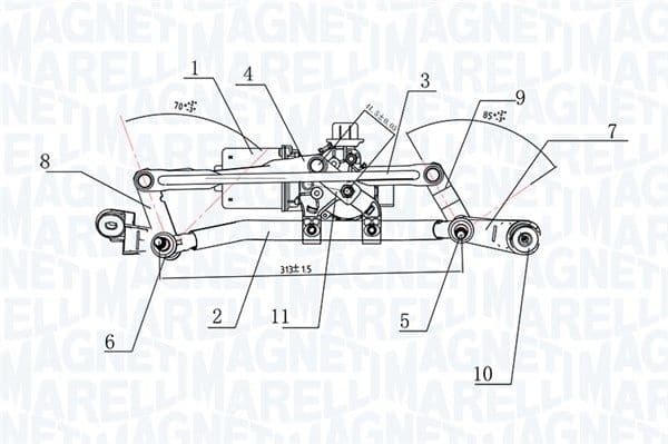 Stiklu tīrīšanas sistēma MAGNETI MARELLI 064377500010 1