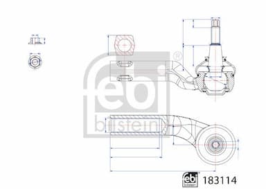 Stūres šķērsstiepņa uzgalis FEBI BILSTEIN 183114 1