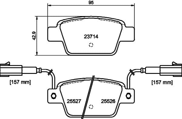 Bremžu uzliku kompl., Disku bremzes HELLA 8DB 355 020-181 1