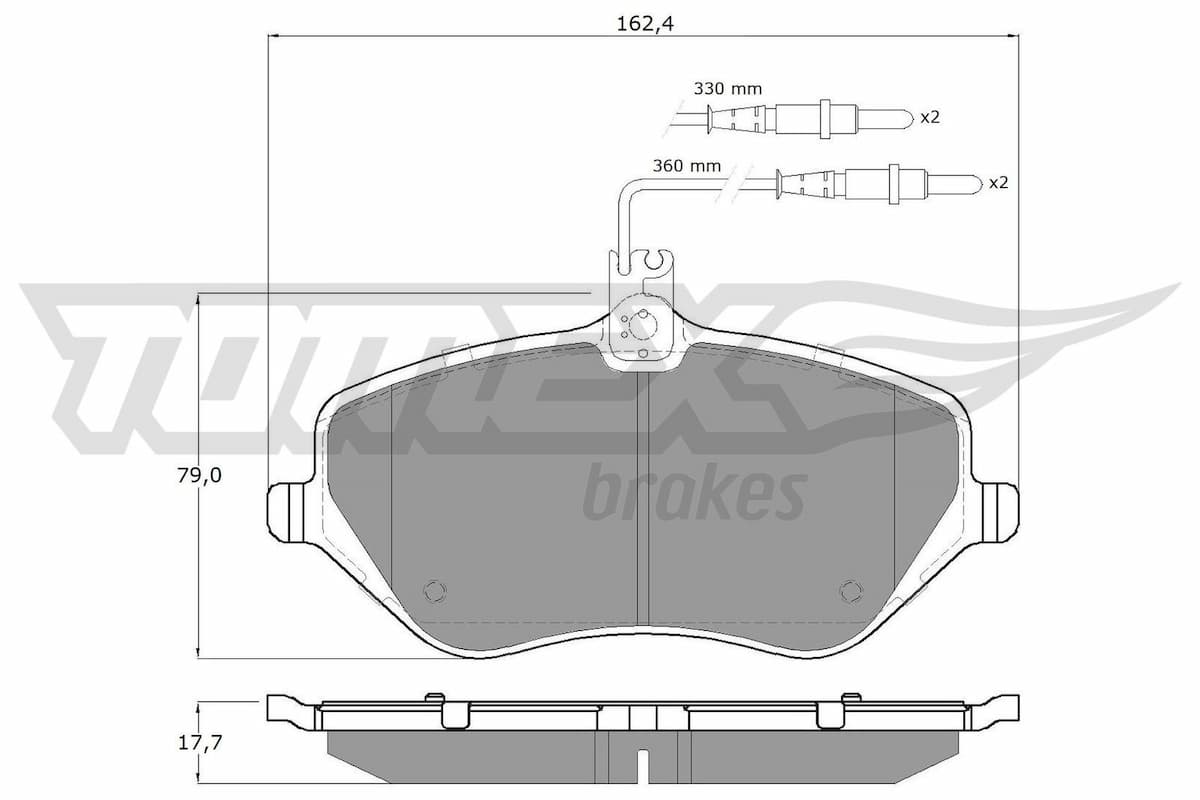 Bremžu uzliku kompl., Disku bremzes TOMEX Brakes TX 14-68 1