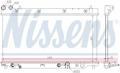 Radiators, Motora dzesēšanas sistēma NISSENS 68098 6