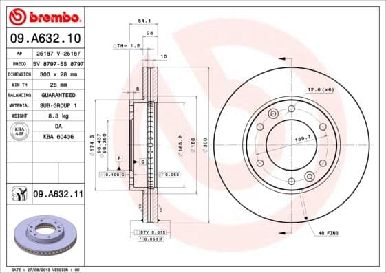 Bremžu diski BREMBO 09.A632.11 1