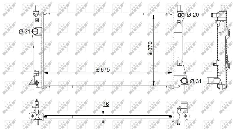 Radiators, Motora dzesēšanas sistēma NRF 59205 1