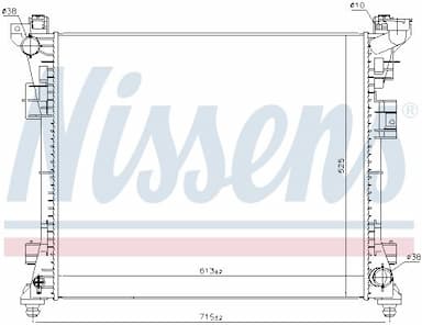 Radiators, Motora dzesēšanas sistēma NISSENS 61034 2