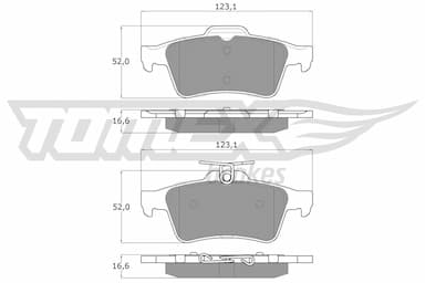 Bremžu uzliku kompl., Disku bremzes TOMEX Brakes TX 14-28 1