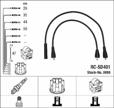 Augstsprieguma vadu komplekts NGK 0899 1