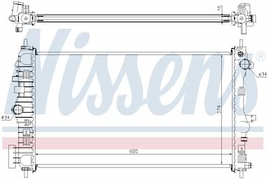 Radiators, Motora dzesēšanas sistēma NISSENS 630712 5