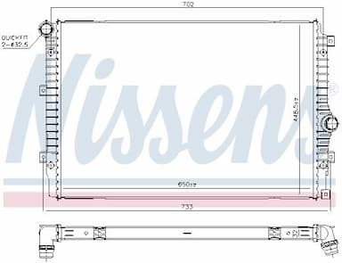 Radiators, Motora dzesēšanas sistēma NISSENS 606084 5