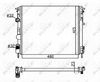 Radiators, Motora dzesēšanas sistēma NRF 58148 4