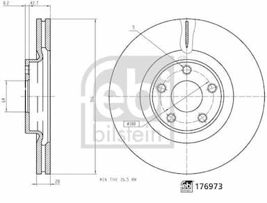 Bremžu diski FEBI BILSTEIN 176973 3