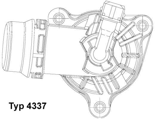 Termostats, Dzesēšanas šķidrums BorgWarner (Wahler) 4337.105D 1