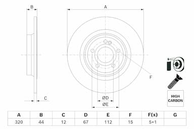 Bremžu diski BOSCH 0 986 479 F13 1