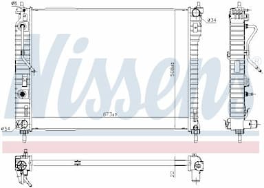 Radiators, Motora dzesēšanas sistēma NISSENS 61688 5