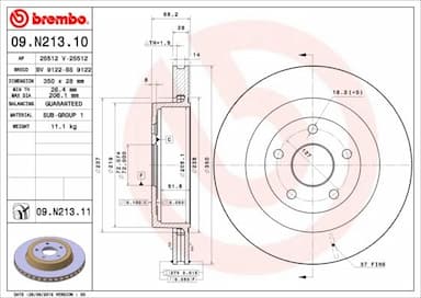 Bremžu diski BREMBO 09.N213.11 1